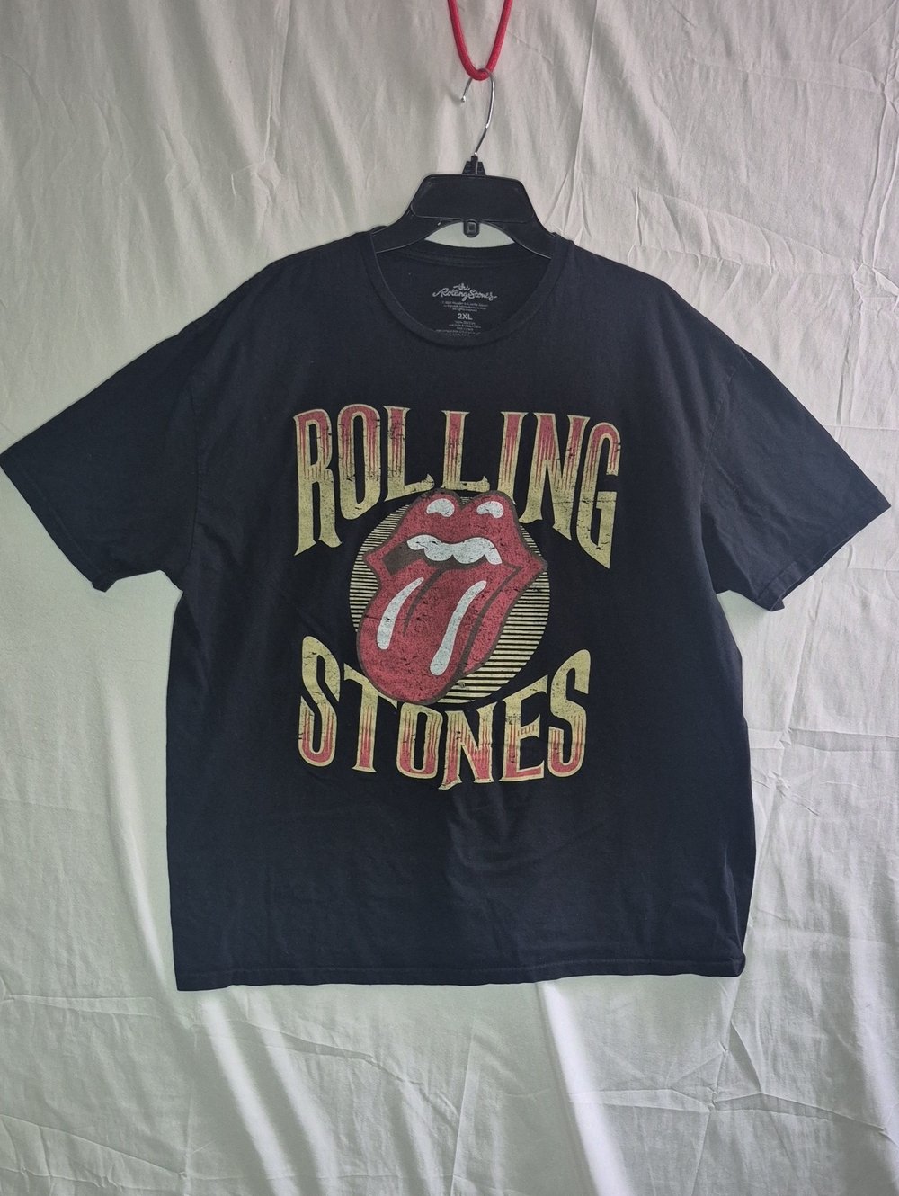 the Rolling Stones Black Tee with Red Tongue Graphic 2X
